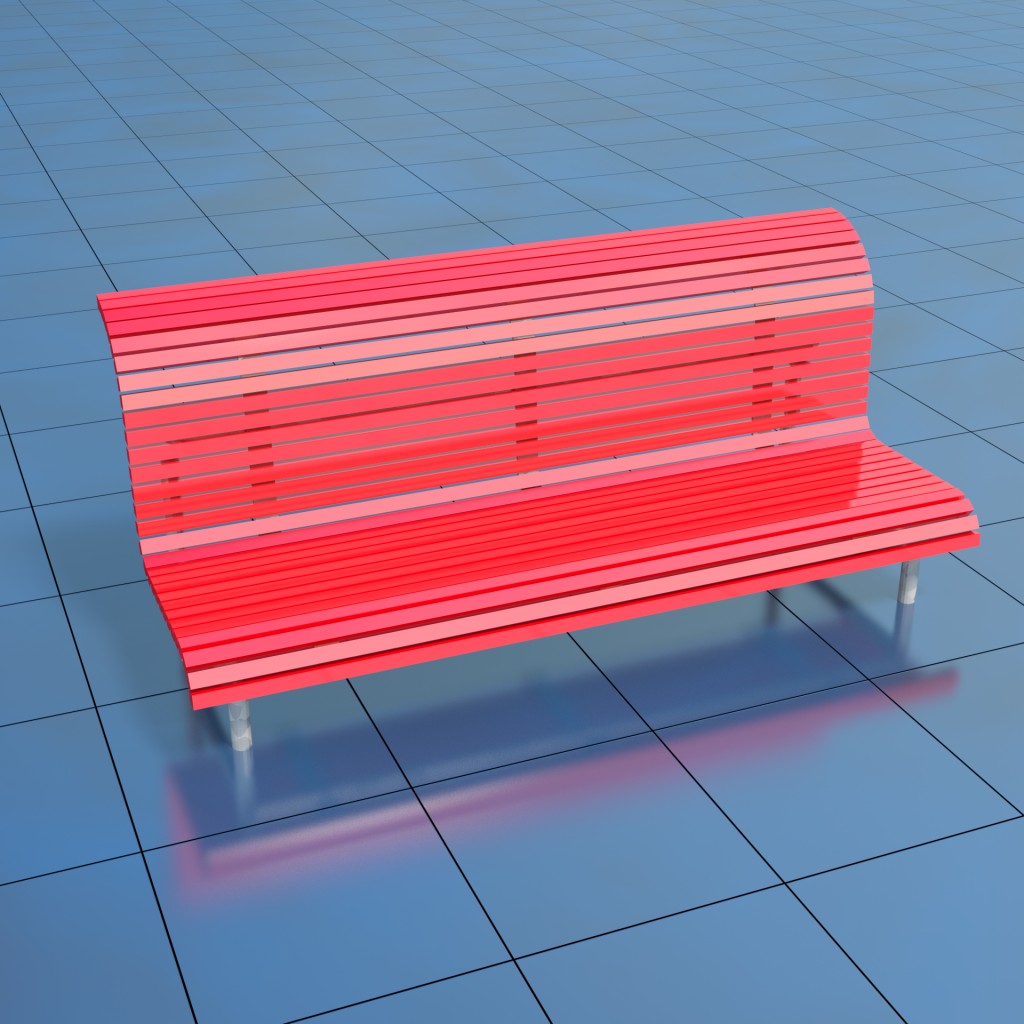 Urban Red Bench preview image 1